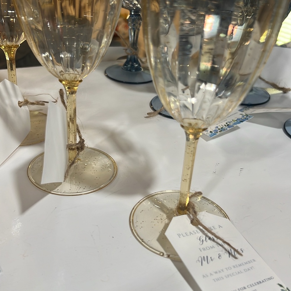 Elegant Gold-Tinted Wine Glasses
